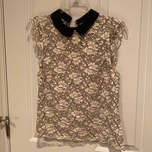 Zara ivory lace top